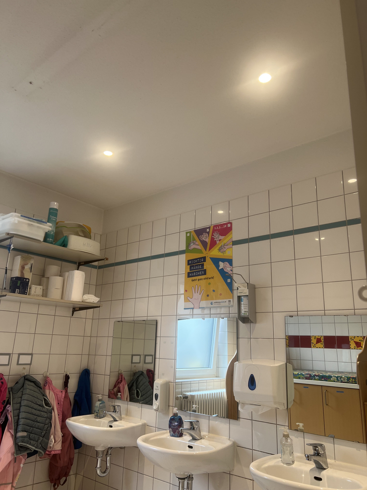 Sanitärbereich mit den neuen LED Strahler